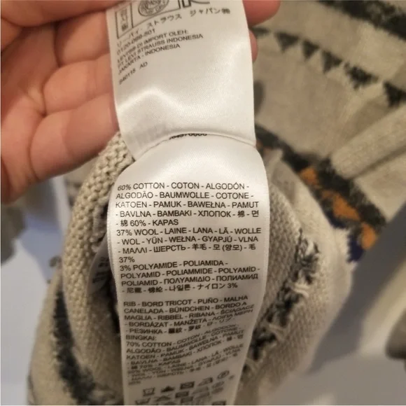 Levi's Neutral Geometric Sweater Dress - Picture 3 of 6